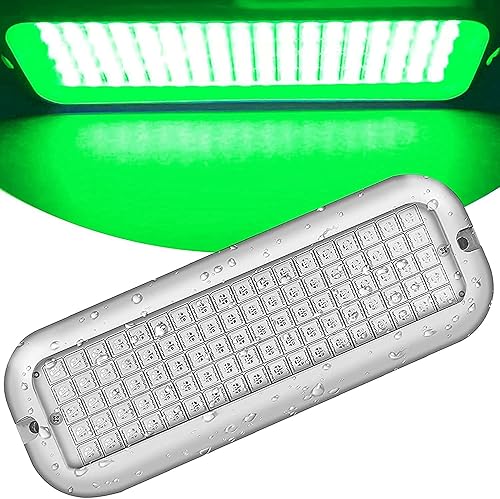 HUSUKU P1 (2.0) 6.6 pulgadas 3600LM Luces LED marinas para barco bajo el agua, 10-36V 90LED IP68, acero inoxidable 316, montaje en superficie para