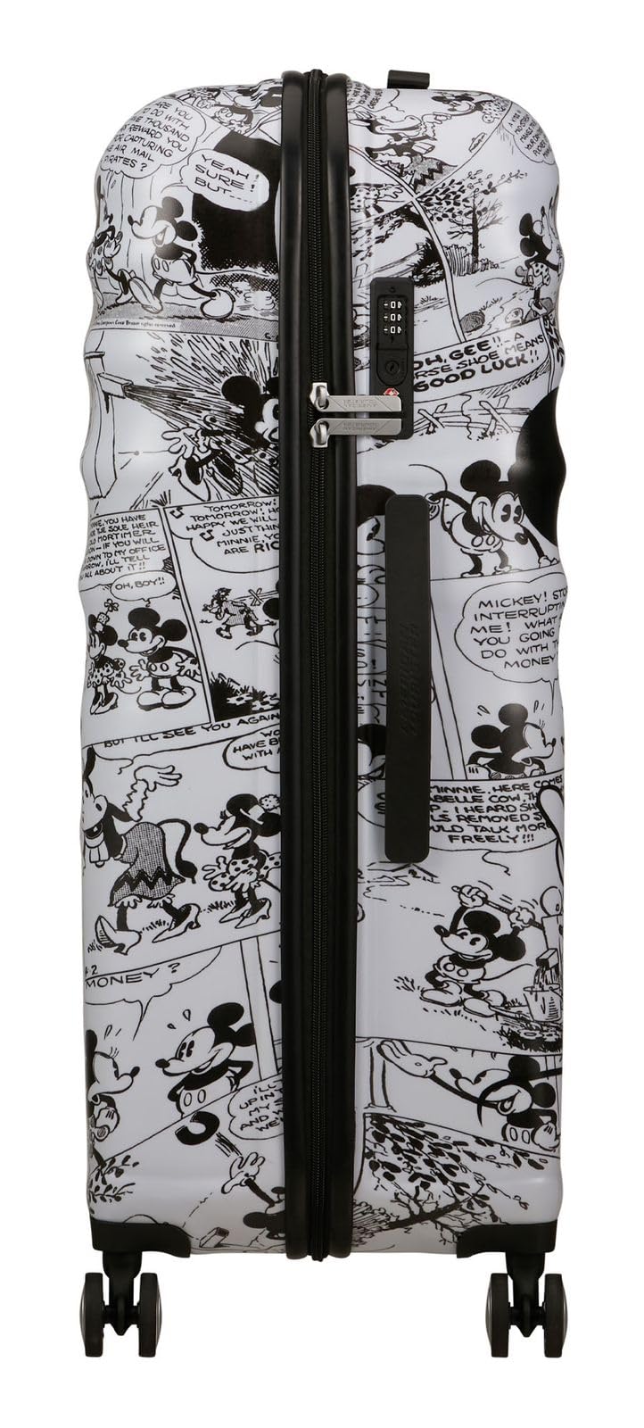 American Tourister Wavebreaker Disney - Minnie Mouse Hartschalenkoffer Groß (77 cm), Reisekoffer, TSA Schloss, 4 Rollen, 96 L, 4.2 kg - Minnie Comics White