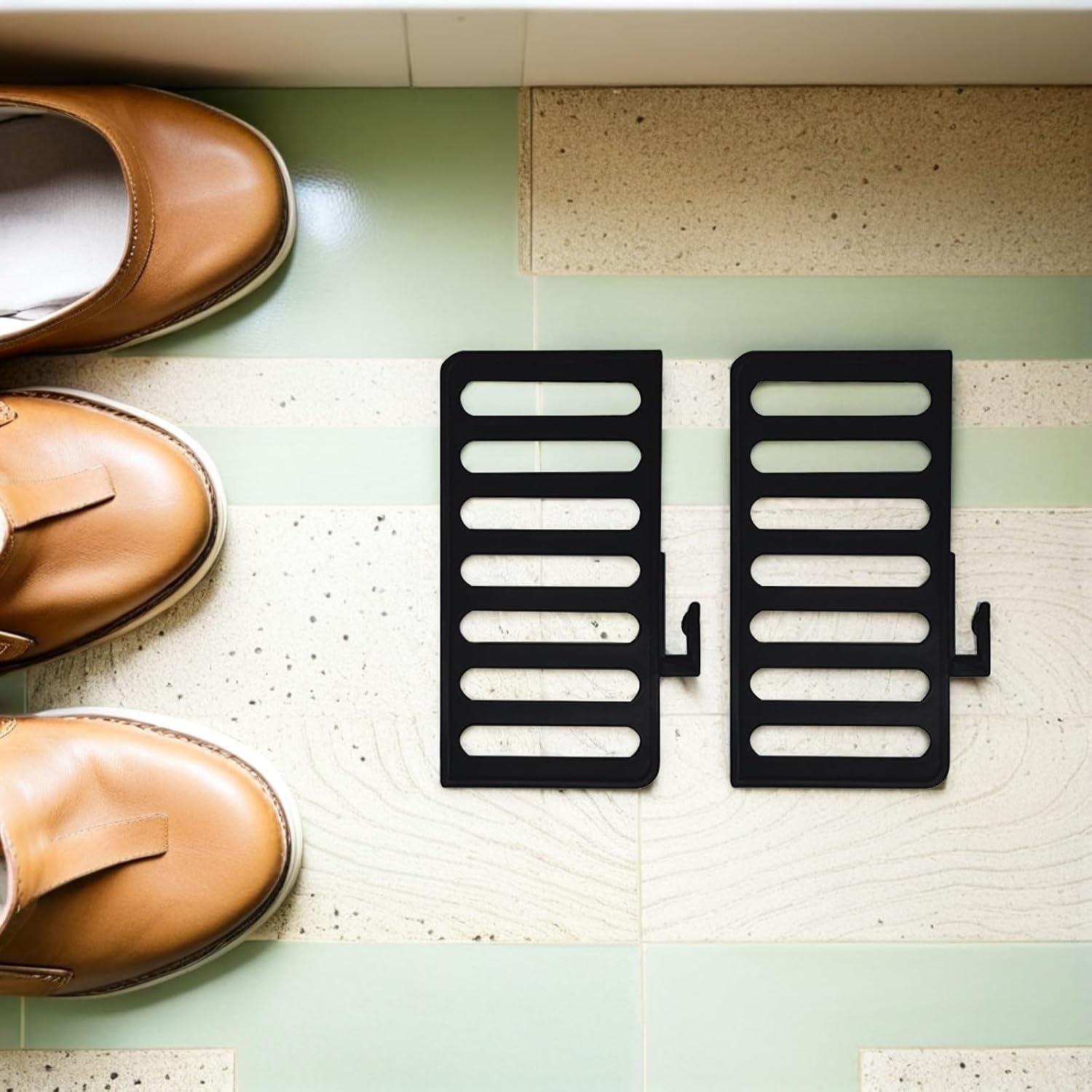 2pcs Plastic Shoe Cabinet Divider Set for Organizing Shoes