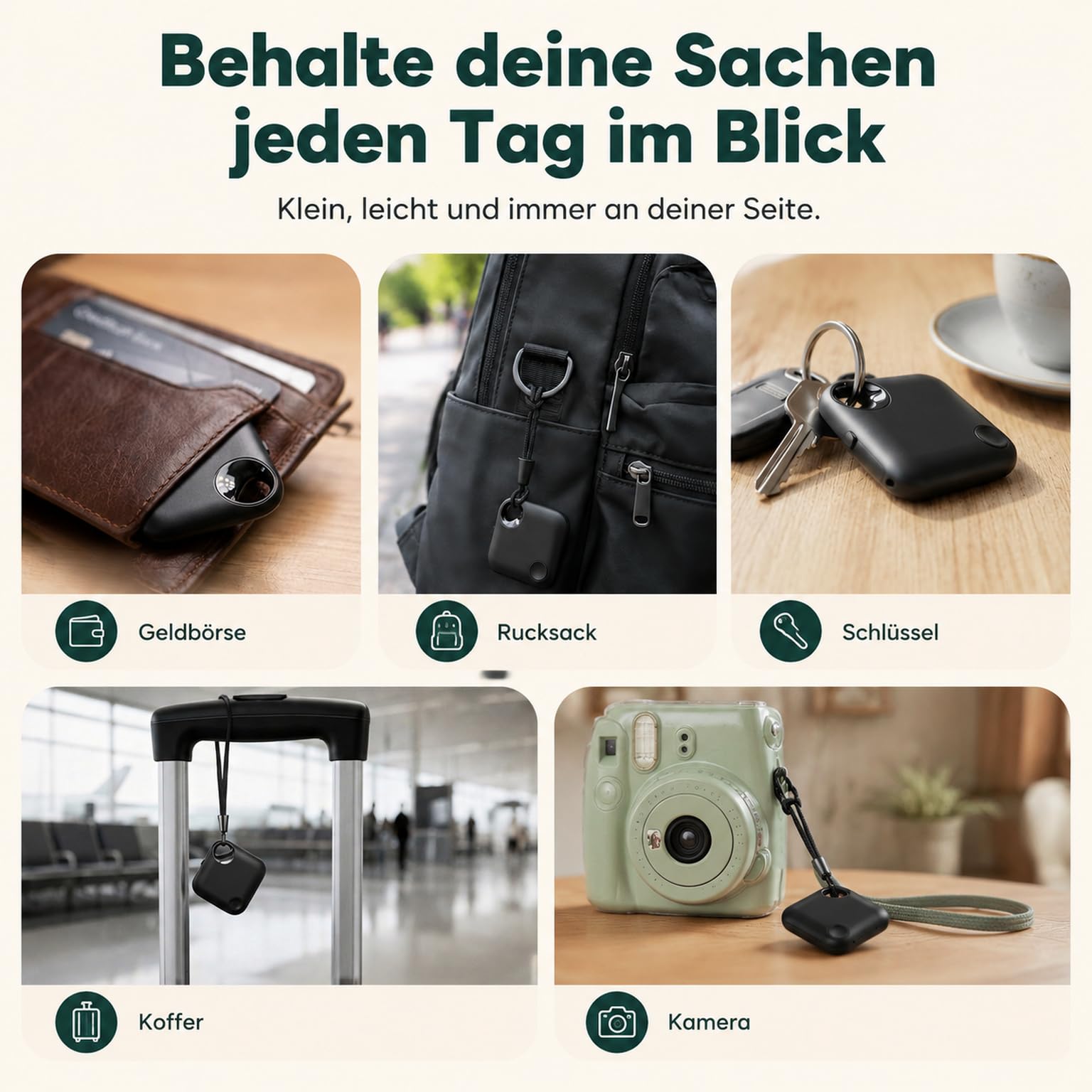Schlüsselfinder Air Tracker für iOS & Android, Koffer Tracker Dual System Schlüsselfinder kompatibel mit Apple „Wo ist?“ & Google Find Hub, ohne ABO,Smart Tag Wiederaufladbarer Tracker 4pcs