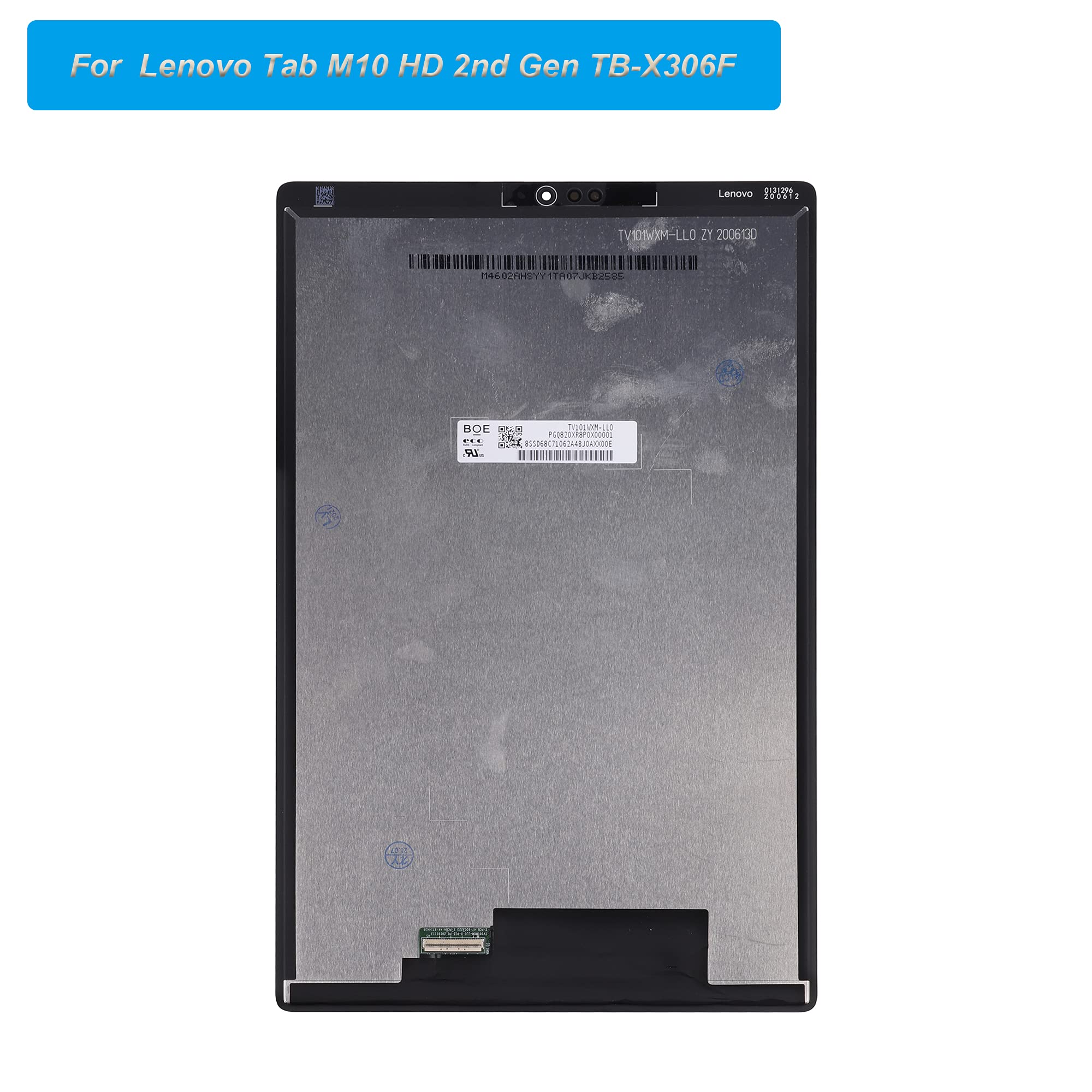Nuovo display di ricambio compatibile con Lenovo Tab M10 HD 2nd Gen TB-X306F,TB-X306X,TB-X306V 10.1" LCD Display Touch Screen Assembly with Tools