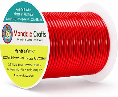 Vista 27 de Mandala Crafts - Alambre de aluminio anodizado de calibre 10 para manualidades de joyería - 32 pies de alambre flexible de cobre coloreado - Doble