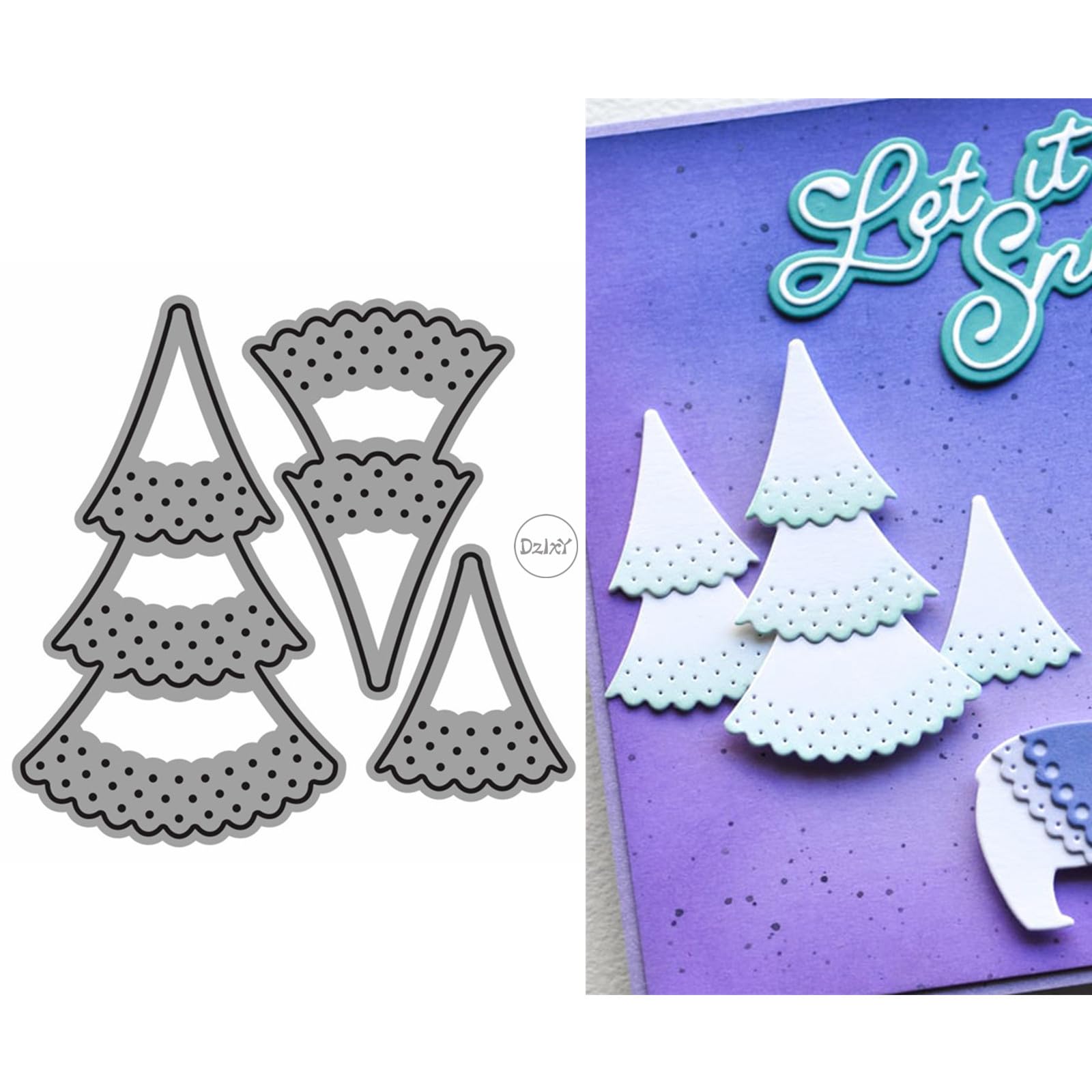 DzIxY Matrices De Découpe En Métal En Forme De Sapins Pour Fabrication