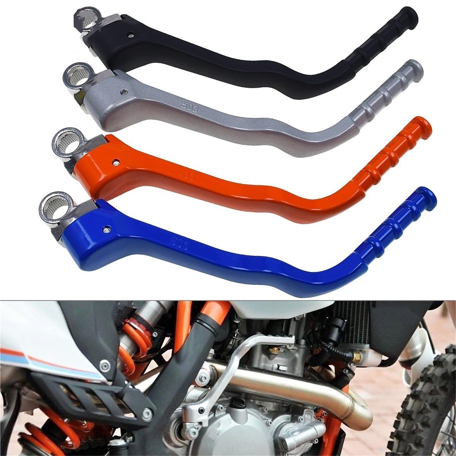 Pedivella Accensione Moto Adatto per KTM 300EXC 250 350 400 450 500 525 530 EXC EXC-F XC XCF XCW XCW-F SX SX-F 1998-2019 Pedale di avviamento a pedale(503 Gray)