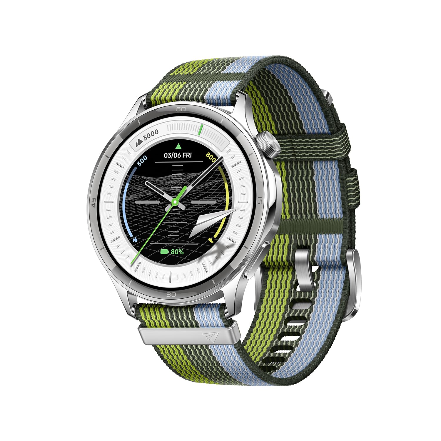 OPPO Watch S Montre Connectée, Écran AMOLED 1,46" 3000 Nits, Design Ultra-Mince en Acier Inoxydable, Batterie 10 Jours, Suivi Sommeil SpO2 Cardiaque, 100+ Modes Sport, Appels Bluetooth, 5ATM, Sliver