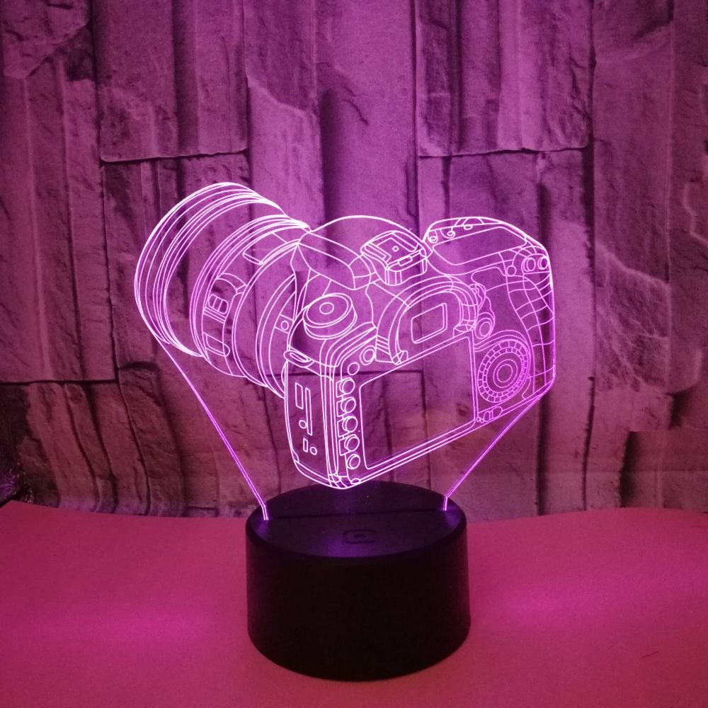 3D Caméra LED Lampe Art Déco Lampe Lumières LED Décoration Lampes Touch