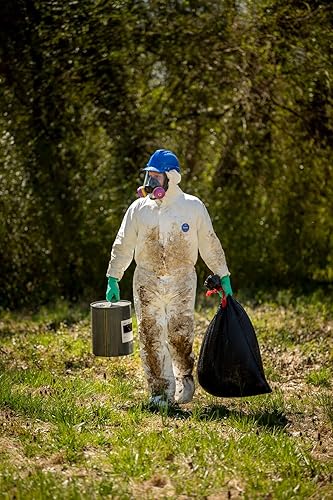 Miniatura 2 de DuPont Tyvek 400 TY127S - Overol protector desechable con capucha y puño elástico, talla XL, 25 unidades, color blanco, L