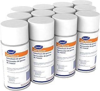 Diversey 95628817 Gum Remover, Spotter Removes Gum, Candle Wax, and More from Carpet, Upholstery, and Hard Surfaces, Cherry Scent, Aerosol, 6.5-Ounce (Pack of 12)