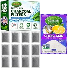 Green Piece  12 Pack Stiller Filters 16oz Citric Acid - Perfect for Cleaning Water Distillers 12 Citric Acid