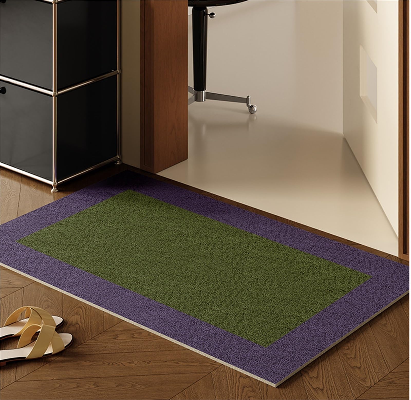 Zerbino Tappeto I Tappetini Antiscivolo Lavabili in Lavatrice Sono Adatti for Bagni dei Corridoi delle Camere da Letto Facile Pulire(Grün,60x90cm)