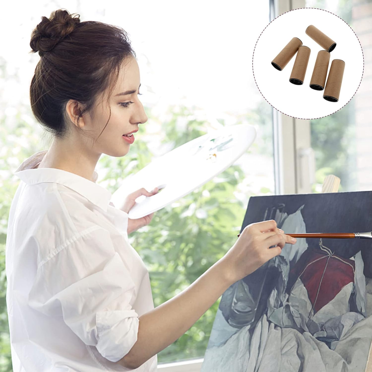 5pcs Paper Poster Tubes for Art Storage and Transport