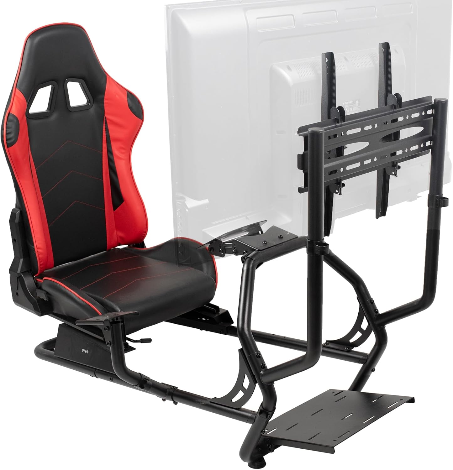 Amazon.com: VIVO Racing Simulator Cockpit with TV Mount, Wheel Stand ...