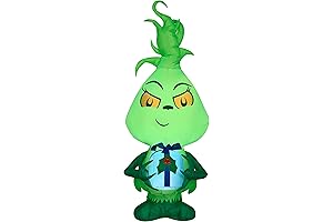 Gemmy Christmas Airblown Inflatable Little Grinch, green