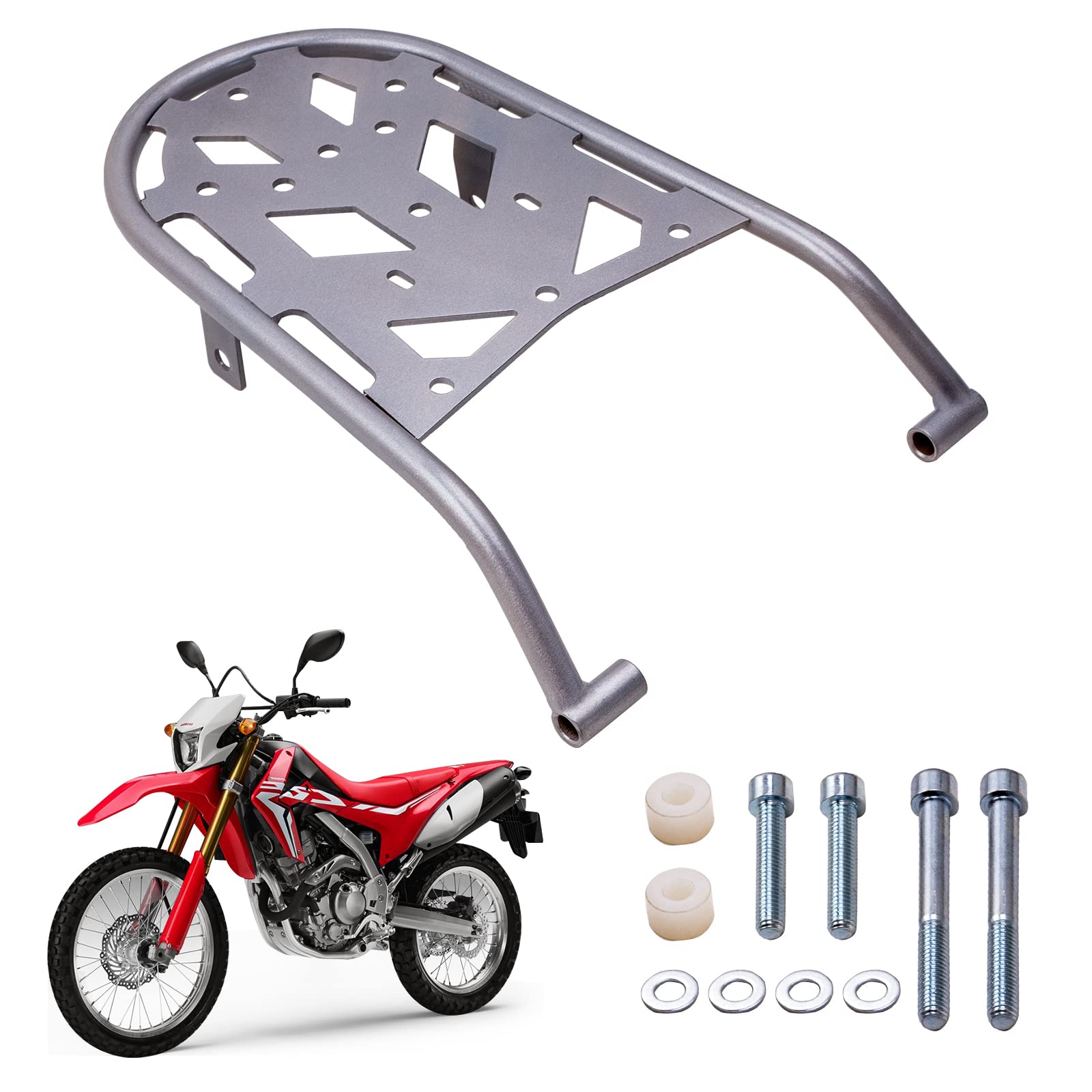 Waverspeed Rear Luggage Rack for Honda CRF250L CRF250M 2012-Present, Motorcycle Luggage Storage Carrier