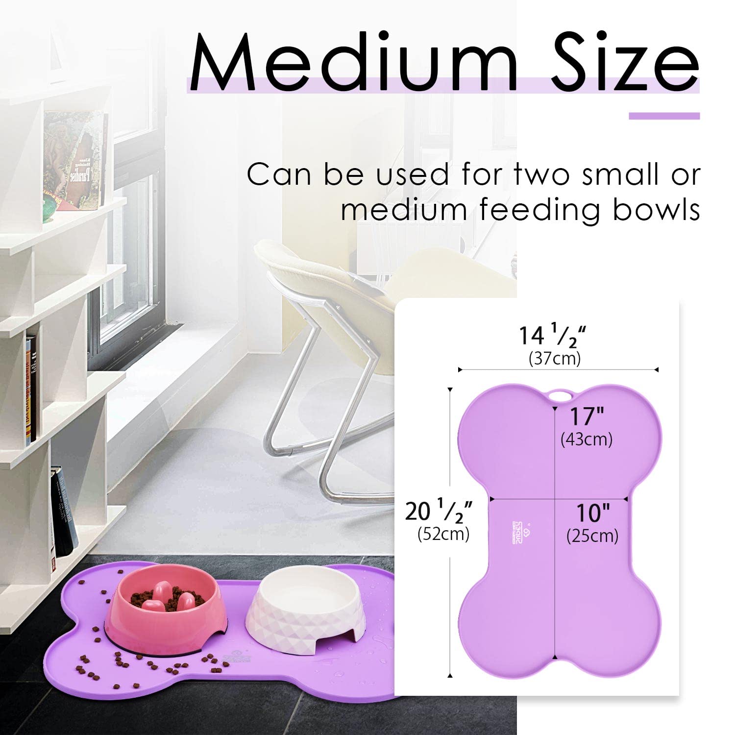 SuperDesign Tapis de Nourriture pour Chien Chat Animal de Compagnie en Silicone étanche, Tapis de Bol pour Animal de Compagnie antidérapant, Tapis de Nourriture pour Animal de Compagnie