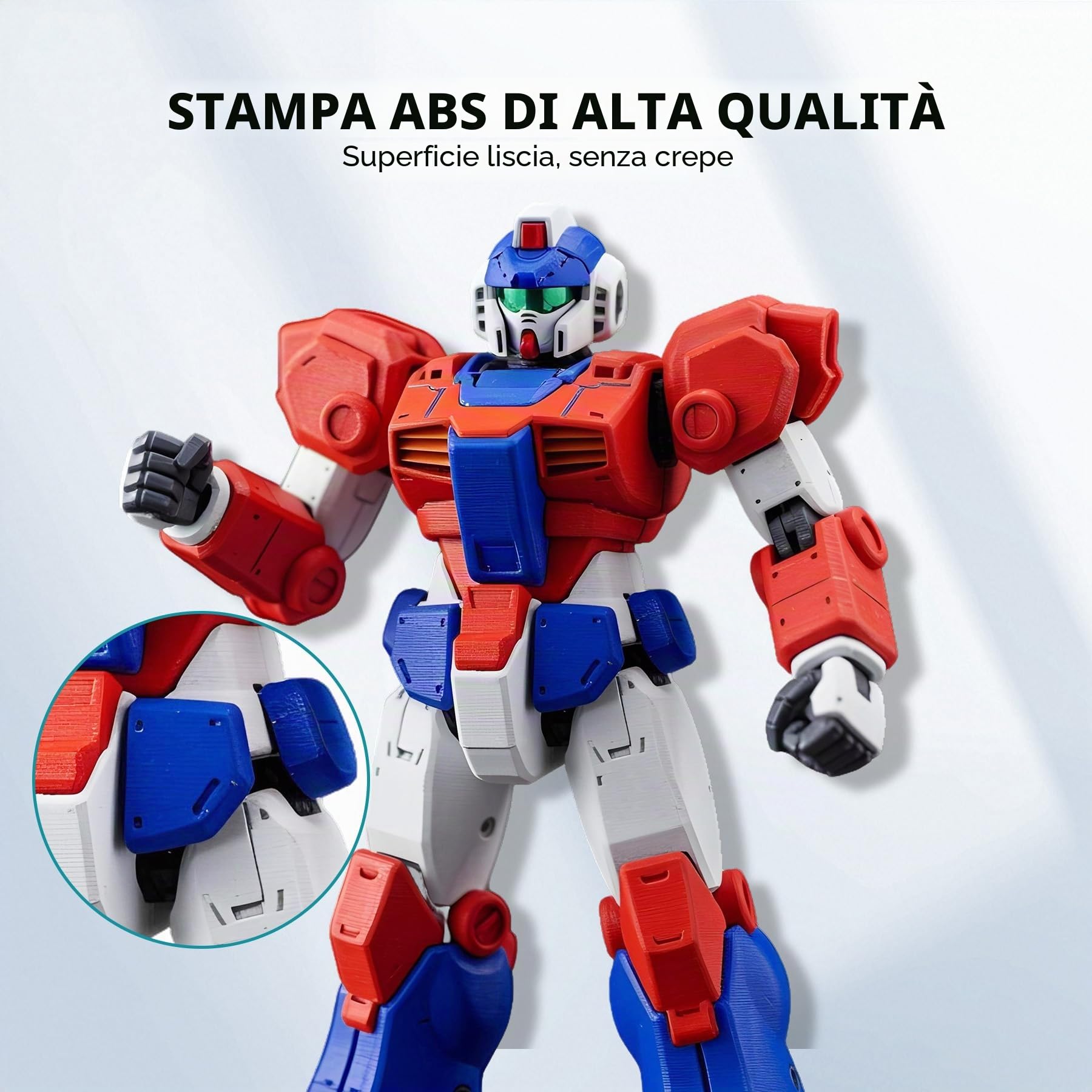 SUNLU Filamento ABS ad alta velocità a 8 colori, rapido 350 mm/s, filamento per stampante 3D, 1,75 mm, resistenza al calore, stampa rapida, 250 spool, confezione da 8 (nero+bianco+grigio+beige+rosso+