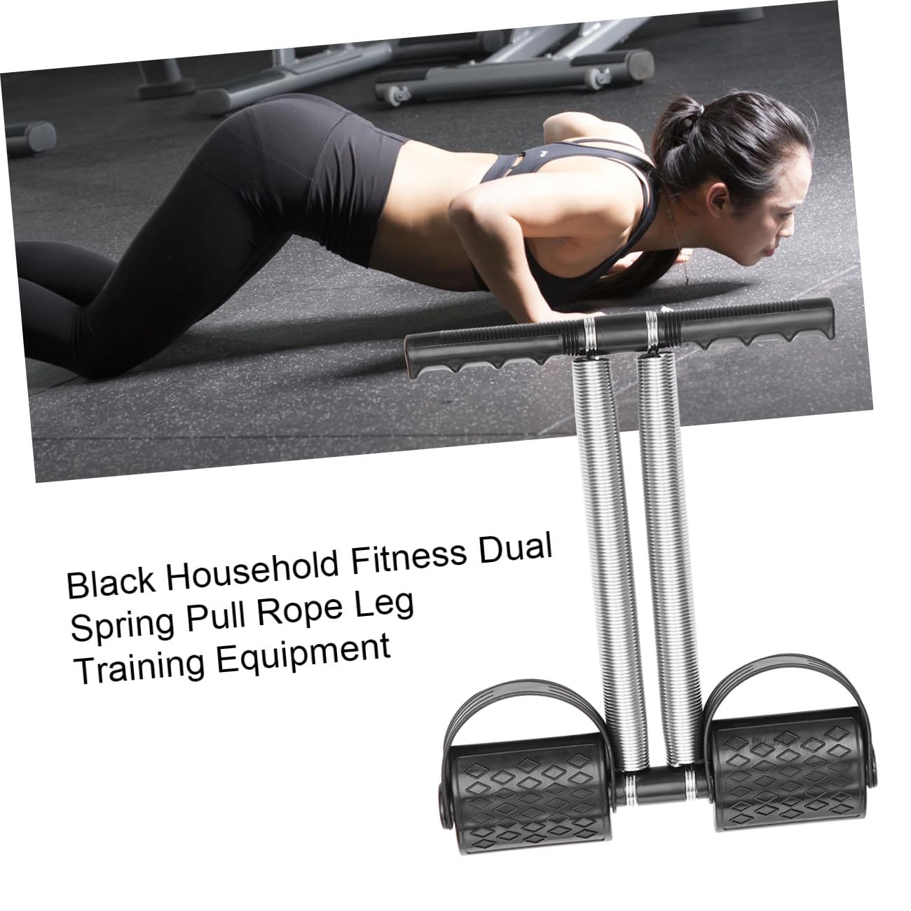 ifundom Pedale Tenditore Per Gambe Fitness Palestra Attrezzatura Per Allenamento Gambe Tavola Elastica Nera