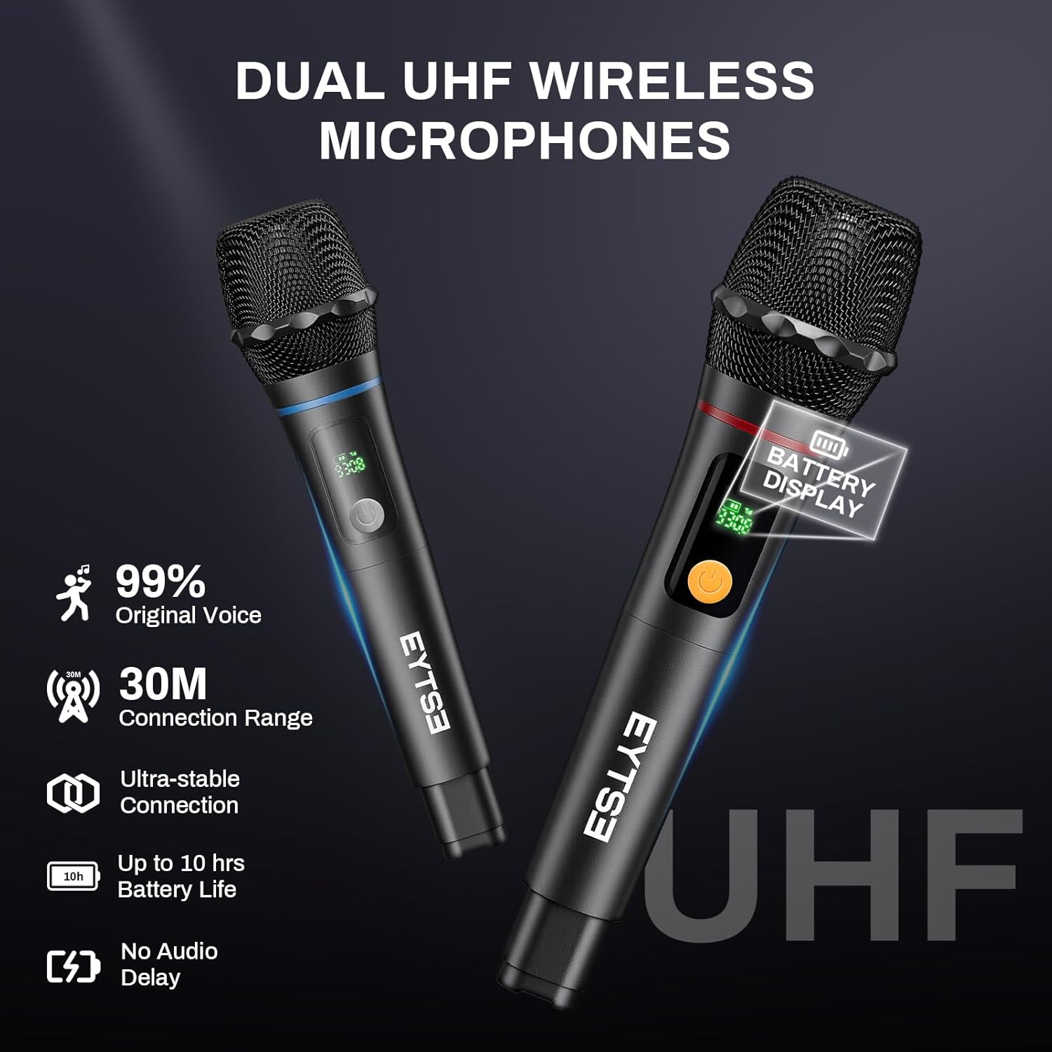 Karaoke Machine for Adults with 2 Wireless Microphones, Professional Portable Party Speaker with Disco Ball Lights, PA System with Remote Control 480W Peak Power,Rolling Wheels, Trolley, LK40 - Image 6