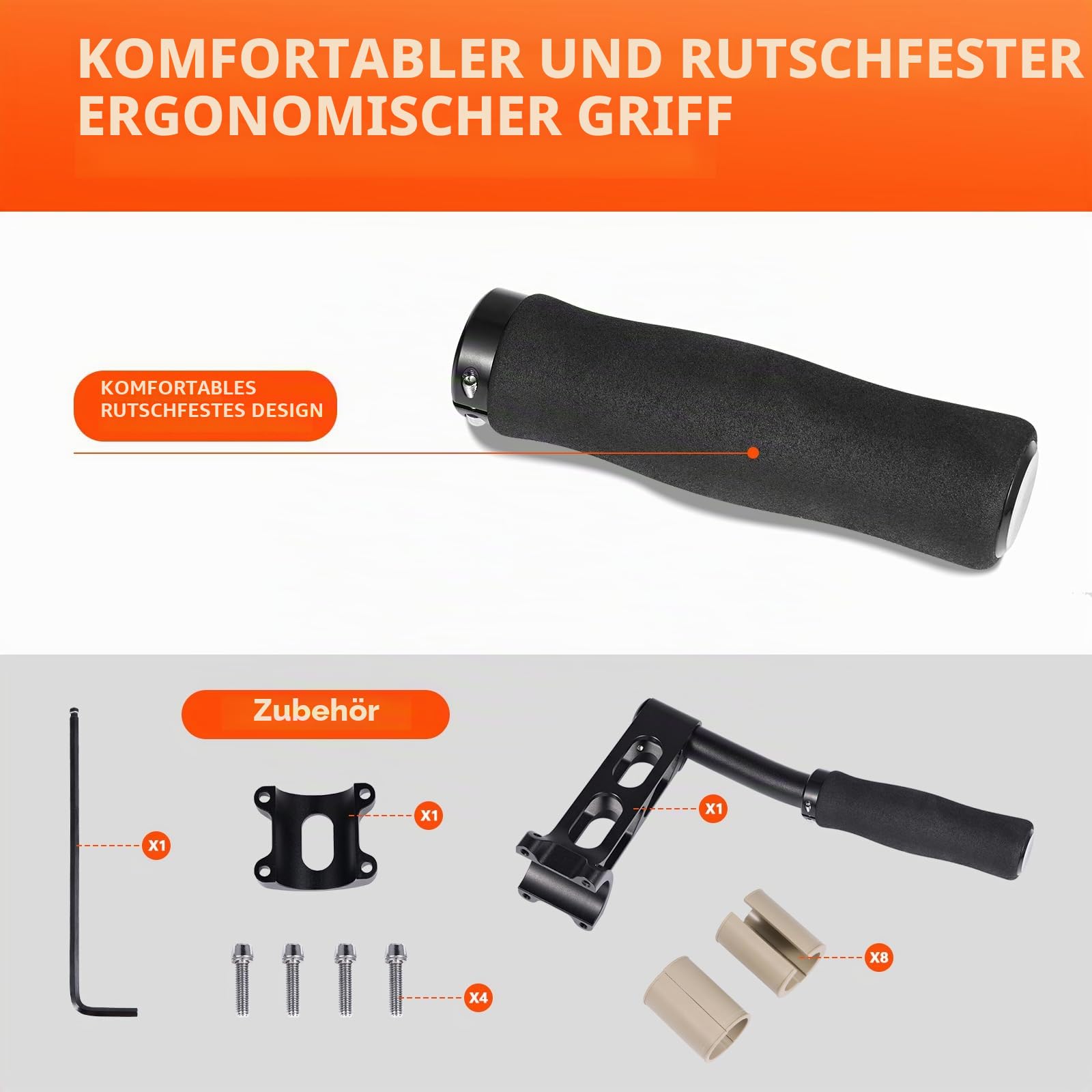 1 Paar Lenkerverlängerung, für Lenkerverlängerungen für Indoor-Übungen, neue Lenkerverlängerungen für Peloton, kompatible Fahrräder, Schwarz
