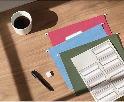 Miniatura 2 de Smead Carpeta colgante con ProTab borrable, pestañas borrables de corte 13, posición ajustable, tamaño carta, rojo, 20 por caja, borrador incluido