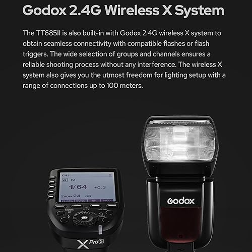 Miniatura 9 de Godox Flash de cámara para Canon TT685IIC TT685II-C 2.4G inalámbrico HSS GN60 Flash compatible con cámaras digitales Canon 6D 7D 50D 60D 500D 550D