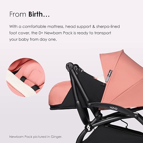 Miniatura 3 de BABYZEN YOYO2 - Cochecito y 0+ paquete para recién nacido, incluye marco negro, paquete de 6 colores Air France Blue y paquete de recién nacido Air