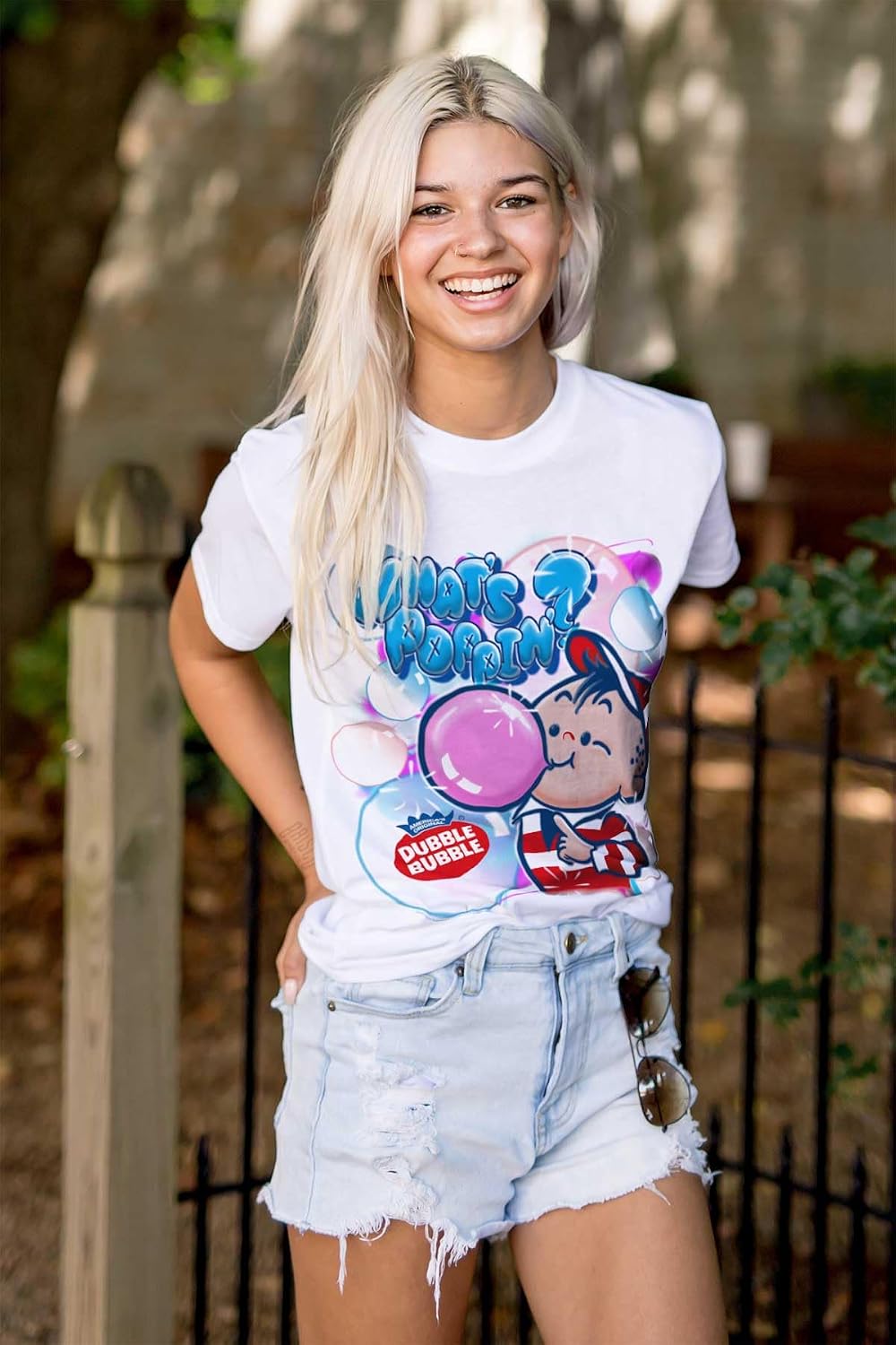 Airbrushed Dubble Bubble Whats Poppin Graphic T Shirt Men or Women