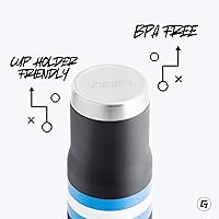 Vista 4 de Gametime Sidekicks Appalachain State - Vaso amarillo de 20 onzas, con licencia oficial, acero inoxidable 18/8, doble pared, aislado al vacío