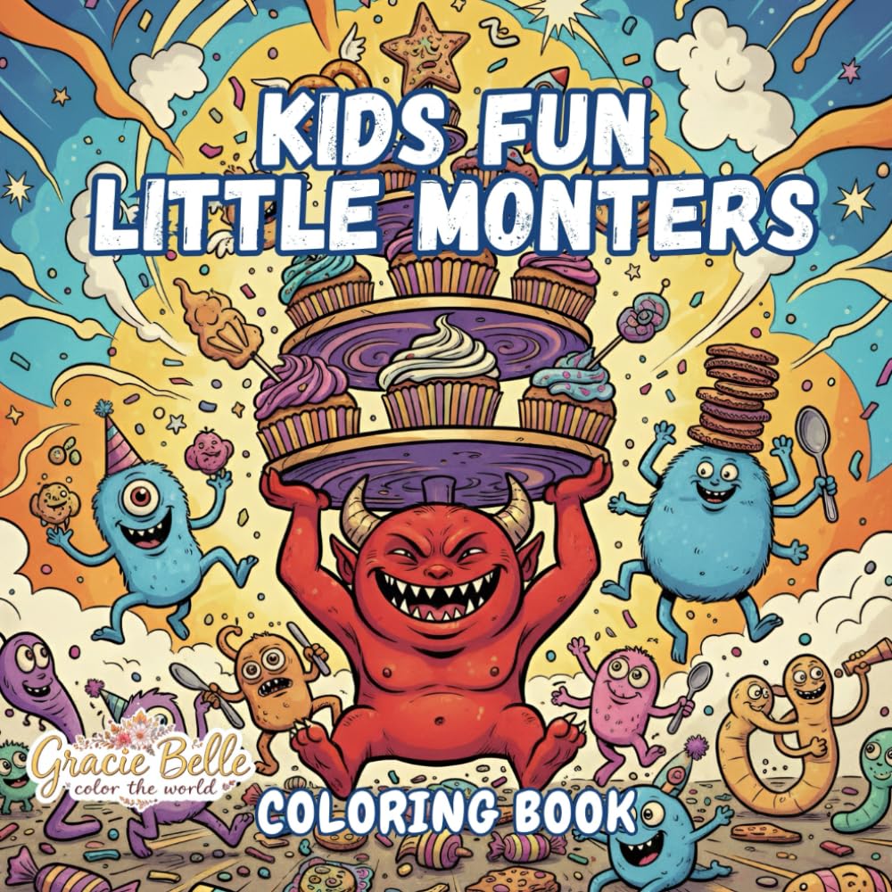 Kids Fun Little Monsters Coloring Book: A World of Friendly Creatures and Creative Adventure