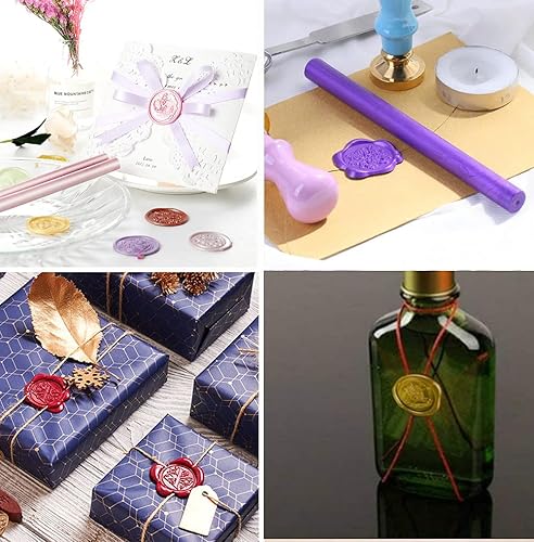 Miniatura 7 de YOSENLING 12 varillas de cera de sellado blancas para sello de cera, ideal para invitaciones de boda, paquetes de vino, sobres de tarjetas,