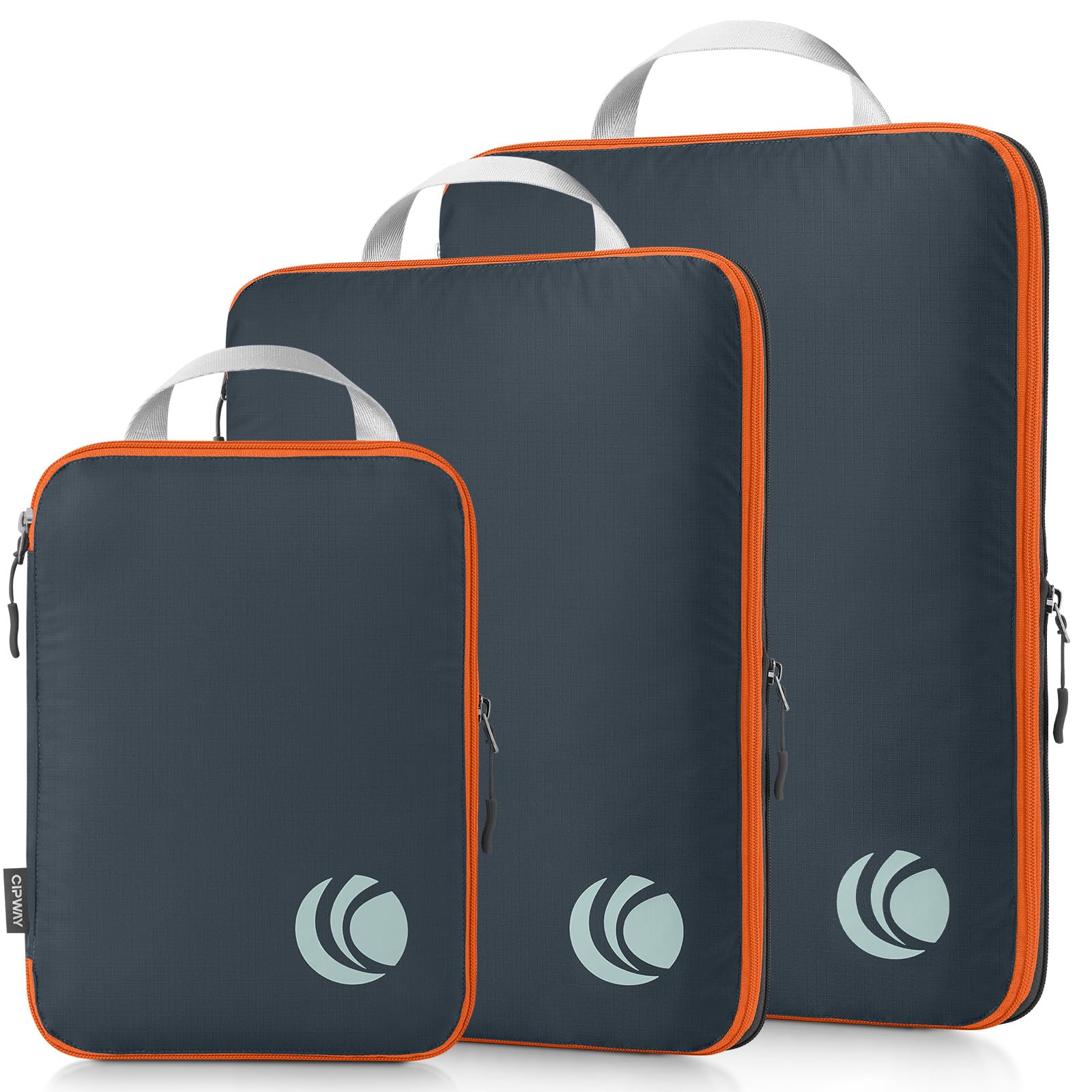 Cipway Compression Packing Cubes, Ultralight Luggage Organizer Bags, Travel Essentials for Carry on Suitcase (3 Piece,Gray)