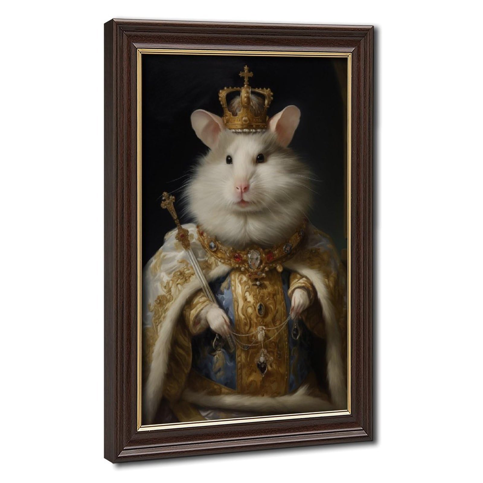 Pyberon Mokume Gane Frame-Style Hamster Canvas Poster For Dorm Room Decor Gift