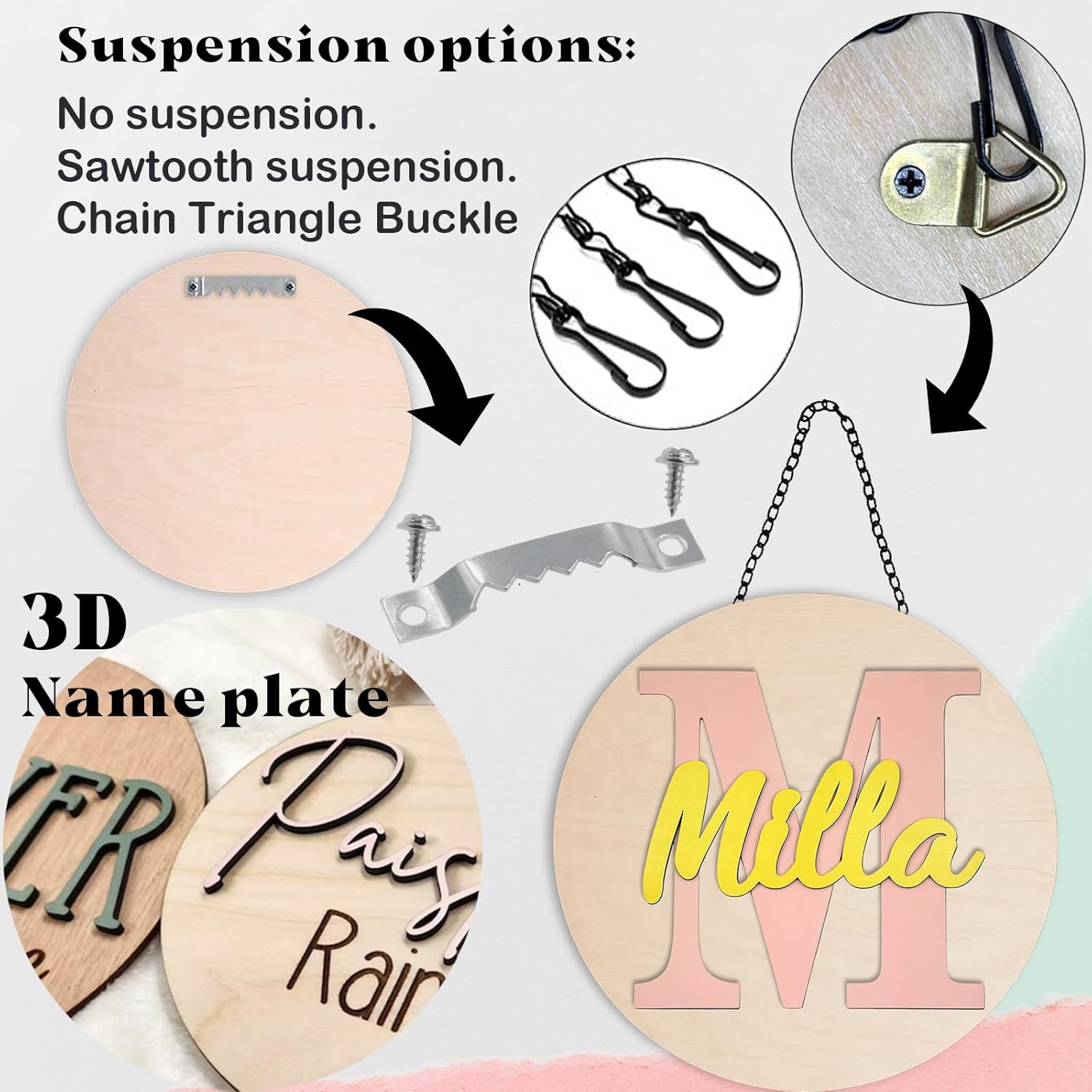 Custom Nursery Name Sign Personalized Baby Name Sign for Nursery Decor Wooden Letters Wall Art for Wedding Sign Baby Room Decor