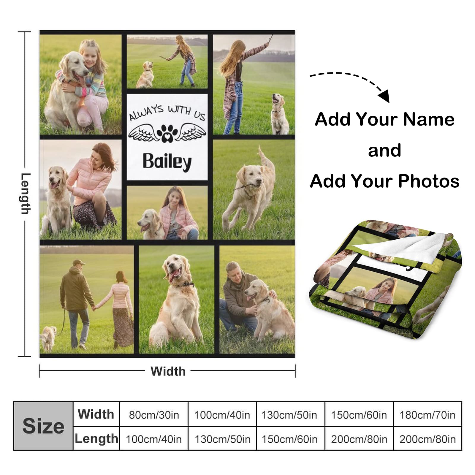 Personalized Pet Memorial Blanket | Pet Memorial Gift| Loss Of Pet Gift