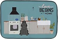 Vista 201 de Caroline's Treasures CK7824DDM - Tapete absorbente para secado de platos con diseño de bulldog inglés, rojo y blanco, para encimera de cocina, 14 x