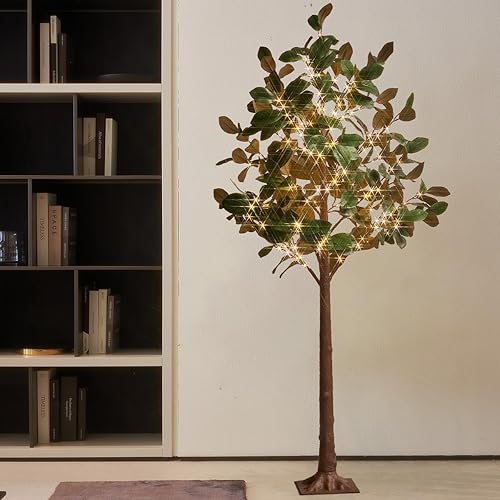 Miniatura 8 de Fudios Árboles de abedul iluminados de 6 pies 96 LED luces de árbol blancas preiluminadas para el hogar Navidad boda fiesta decoración interior y