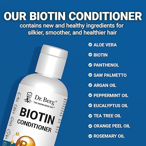 Miniatura 5 de Dr. Berg - Acondicionador de biotina para hombres y mujeres (fórmula mejorada de alto rendimiento), probado y certificado de forma independiente