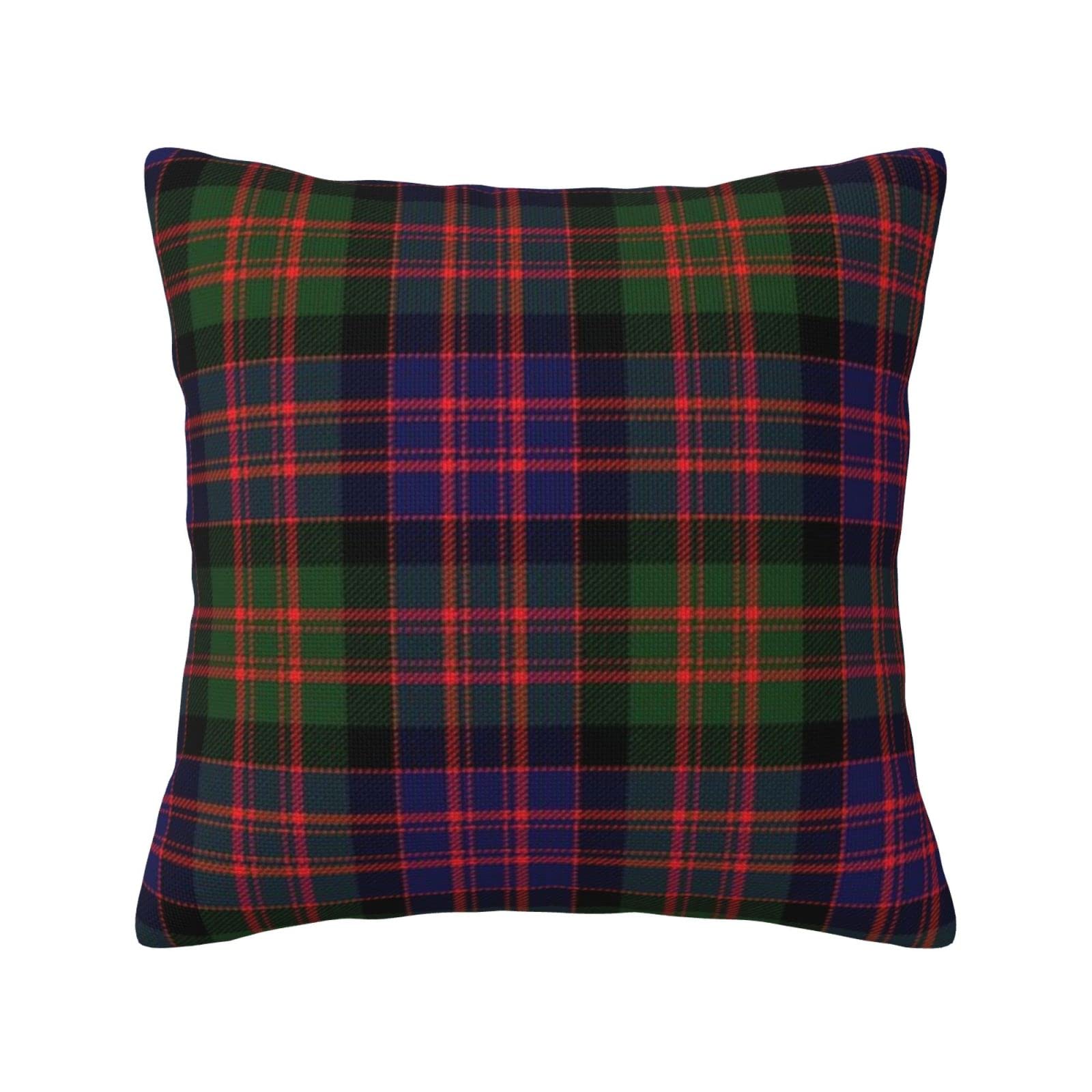 Yingd #554 Pillowcase Clan Macdonald Tartan Classic Linen Sofa Cushion Cover 45X45cm