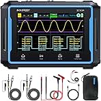 FNIRSI 2C53P Handheld Tablet Oscilloscope Multimeter DDS Signal Generator 3 in 1, 2CH Automotive Oscilloscope Multimeters with 50Mhz Bandwidth, 19999 Counts, 250MS/s Sampling, 4.3 inch Touch Screen