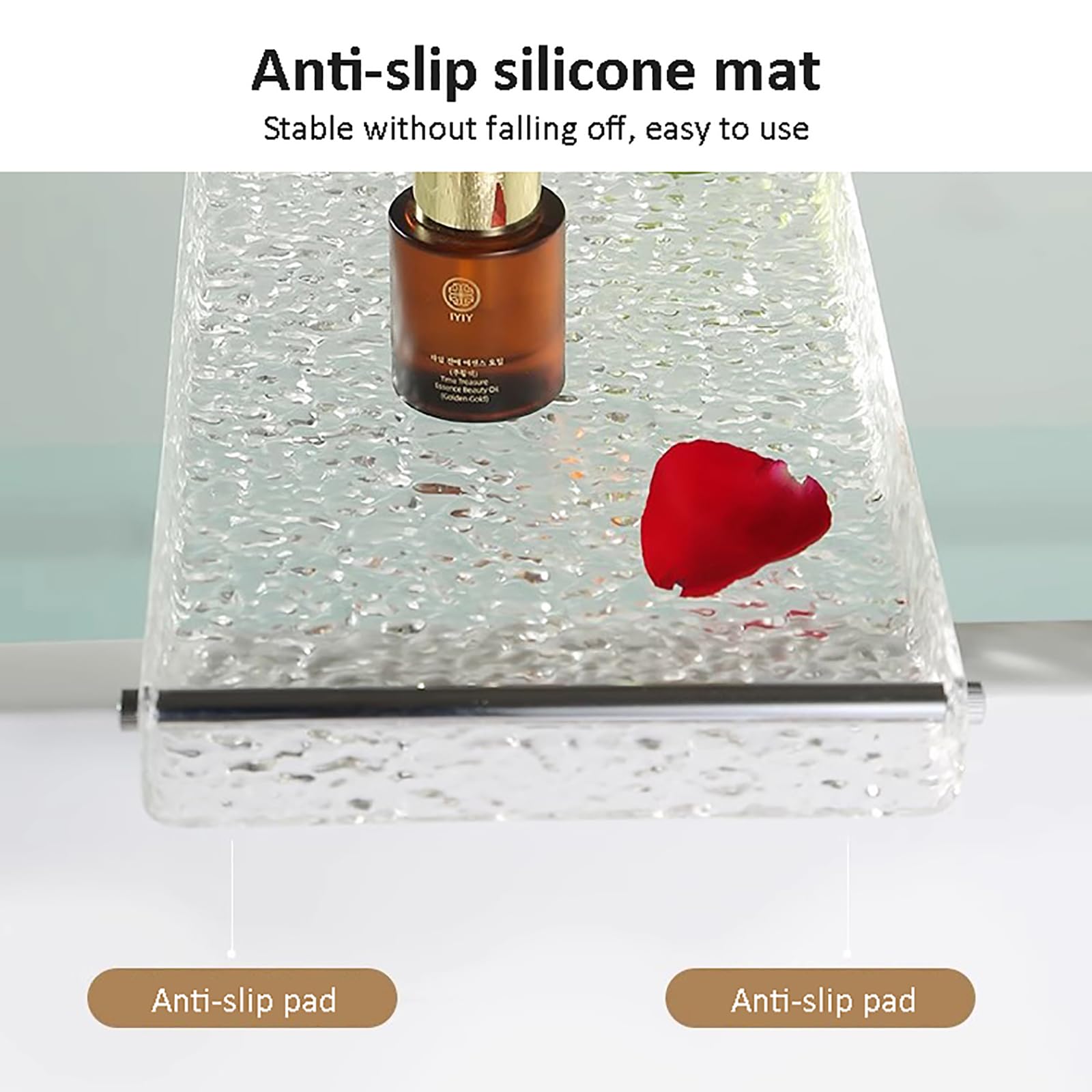 Bandejas para bañera, Bandeja de acrílico para bañera con Asas de Metal, Bandeja Transparente para bañera, Estante para bañera, Mesa de Lujo para bañera con Tablero de SPA, Bandeja impermeab