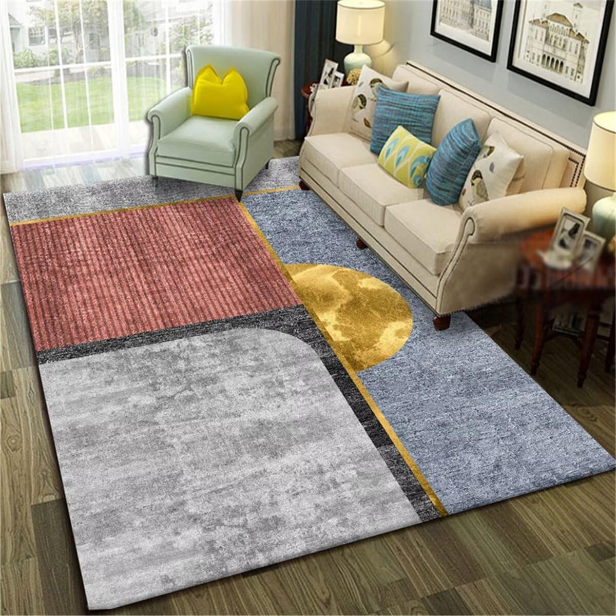 Tapis traditionnel antidérapant 70X140CM pour sécuriser le sol du salon et de l'entrée