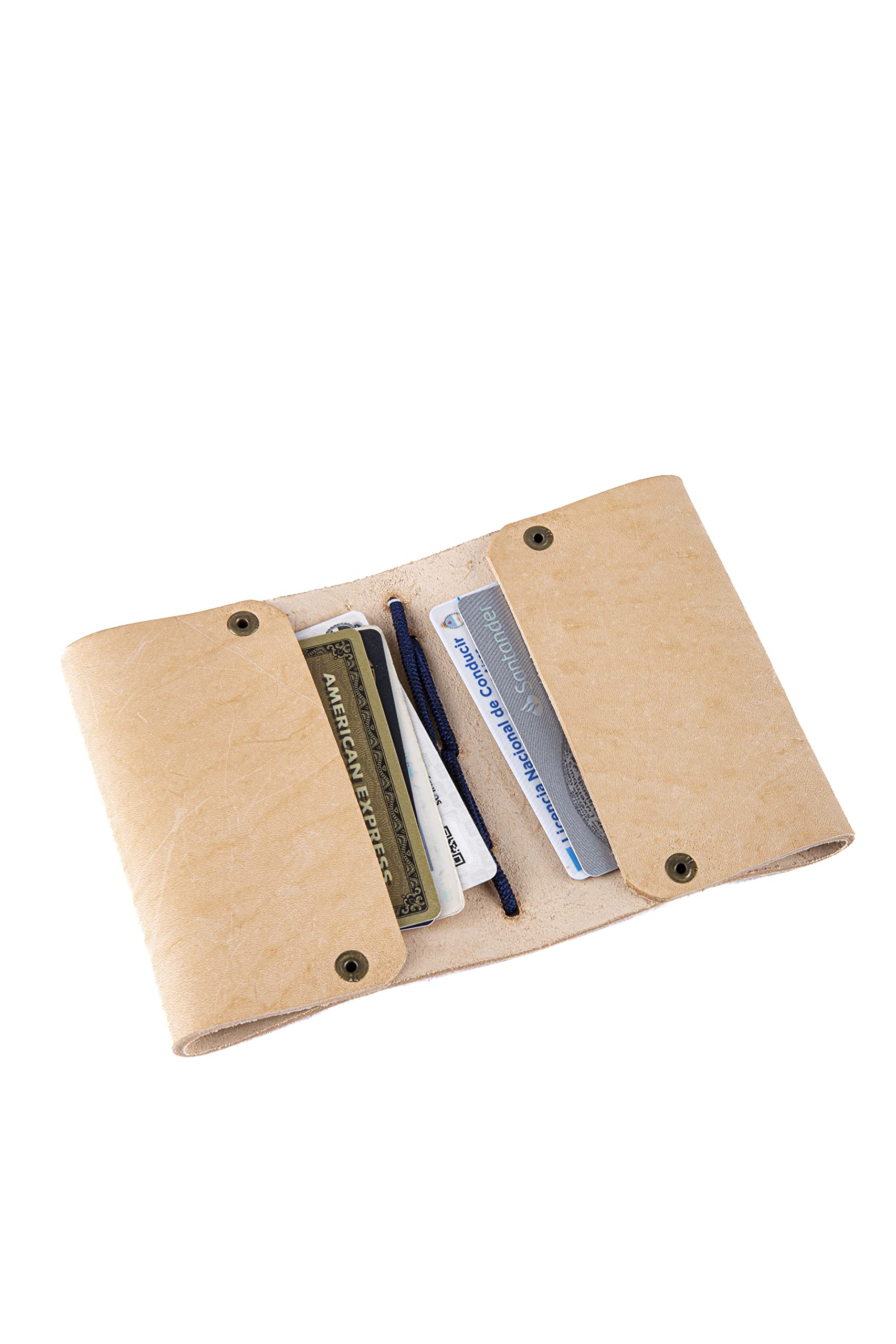 Annoni Card Holder, Leather Credit Card Wallet, Bifold closure