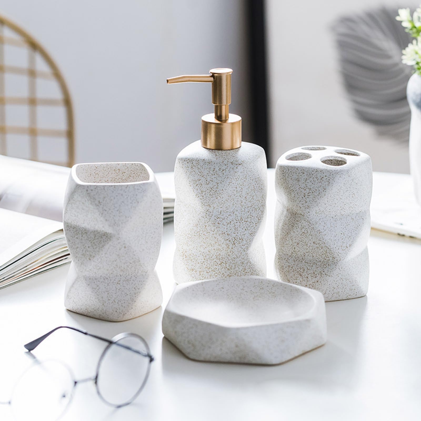 Soporte para Cepillo de Dientes, Accesorios de baño, Juego de 4 Accesorios para hogar para niños, niñas, niños, Viajes Aire Libre, Accesorios de baño para hogar