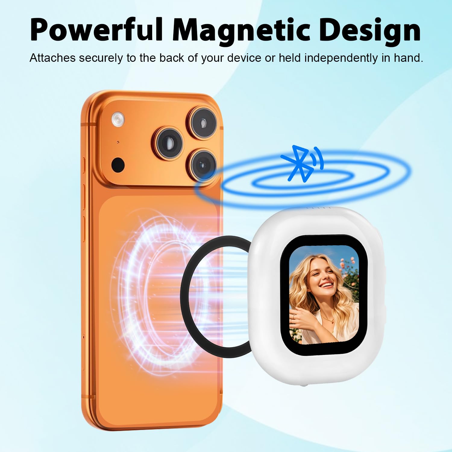 RUIZHI Handy Selfie Monitor, Magnetischer Smartphone Rückkamera Magnetisch Vlog Bildschirm für iPhone & Android für TikTok YouTube Livestream Smartphone-Vlog-Selfie-Monitor-Bildschirm