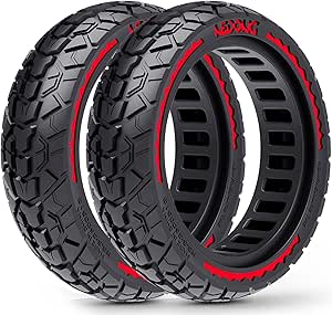 2 Pneus Pleins 10x2.5 Pour Trottinette Électrique – Compatible Ninebot Max G30, Tubeless