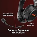 HyperX Cloud Flight 2 – Wireless Gaming Headset, Customizable RGB Lighting with Removable Earcup Plates, up to 100 Hours of Battery Life, 2.4GHz & Bluetooth, Multi-Platform Compatibility - Black