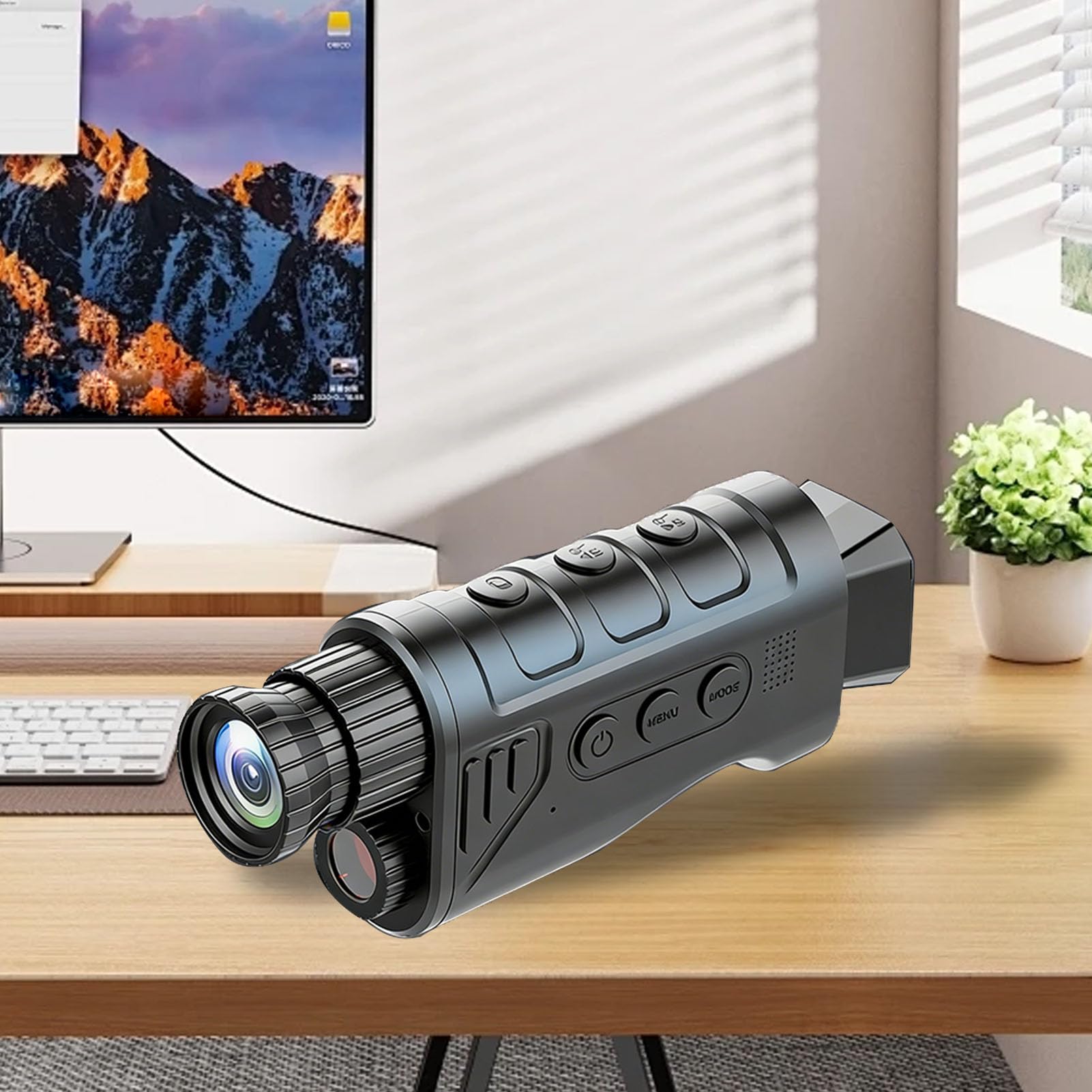 XUMIUZIY Monoculaire Numérique Zoom 16X, Télescope 1080P avec Batterie Rechargeable pour Voyage Camping