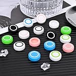 DLseego Animal Crossing Thumb Grips Caps Design for Switch/Switch lite/Switch OLED Console, Soft Silicone Joycon Analog Controller Protective Anti-Slip Covers 4PCS Button Joy Con Joystick Caps-Black