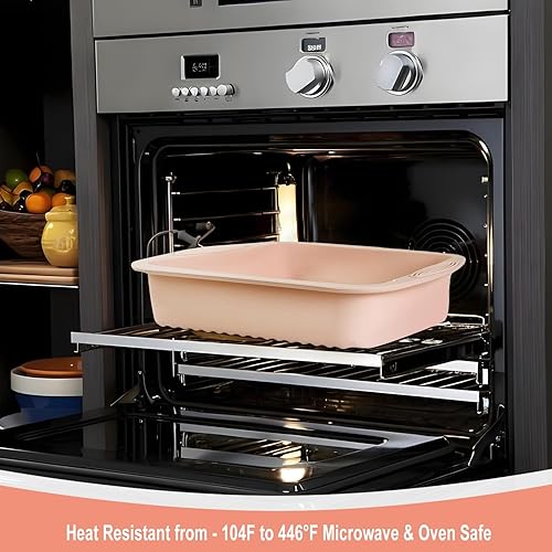 Miniatura 5 de SOV Molde cuadrado de silicona para tartas moldes de silicona de 10 pulgadas, antiadherentes, resistentes al calor, perfectos para pasteles,