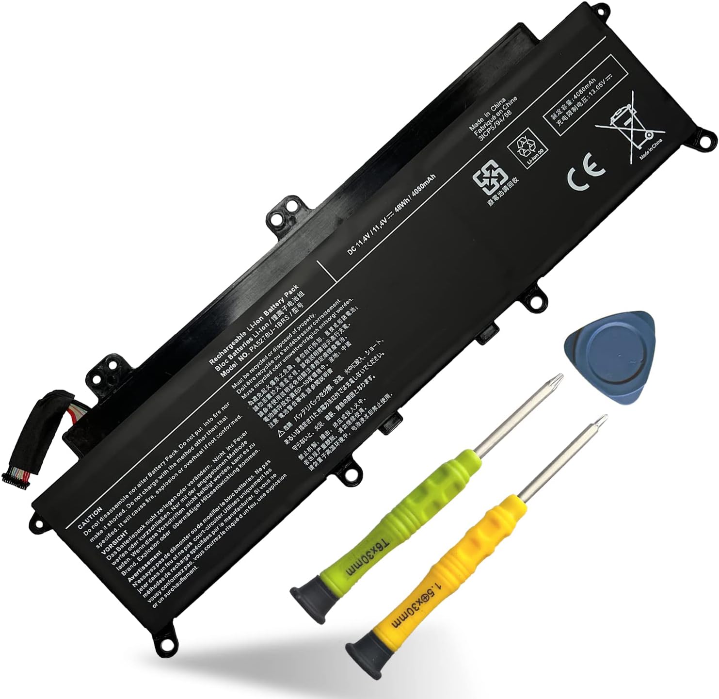ASODI PA5278U-1BRS 48Wh Laptop Battery Compatible with Toshiba Portege X30-D X30-E, Tecra X40-D X40-E X40-F Series PT28U-0LN03X 11.4V 4080mAh